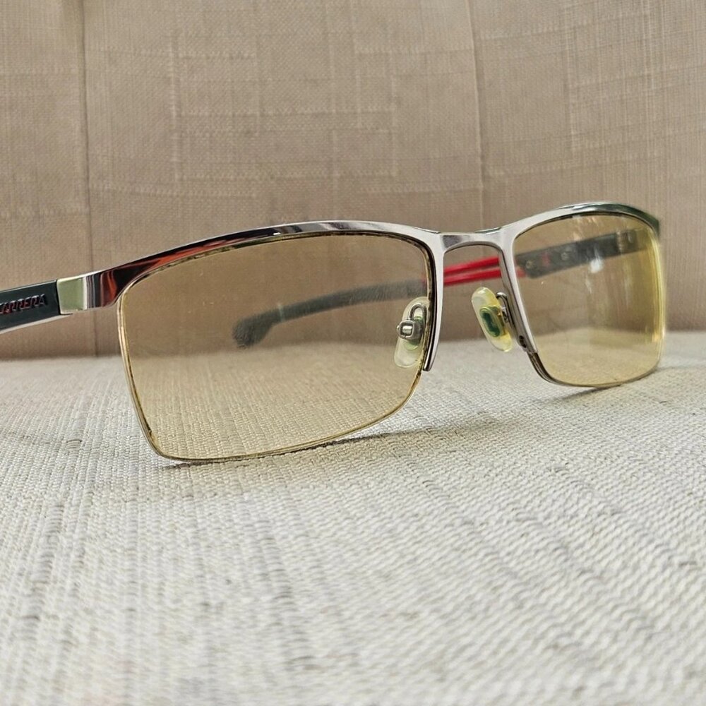Carrera Men Eyeglasses Sunglasse Frame Halr Rim Glasses Gunmetal Tone Eye Wear